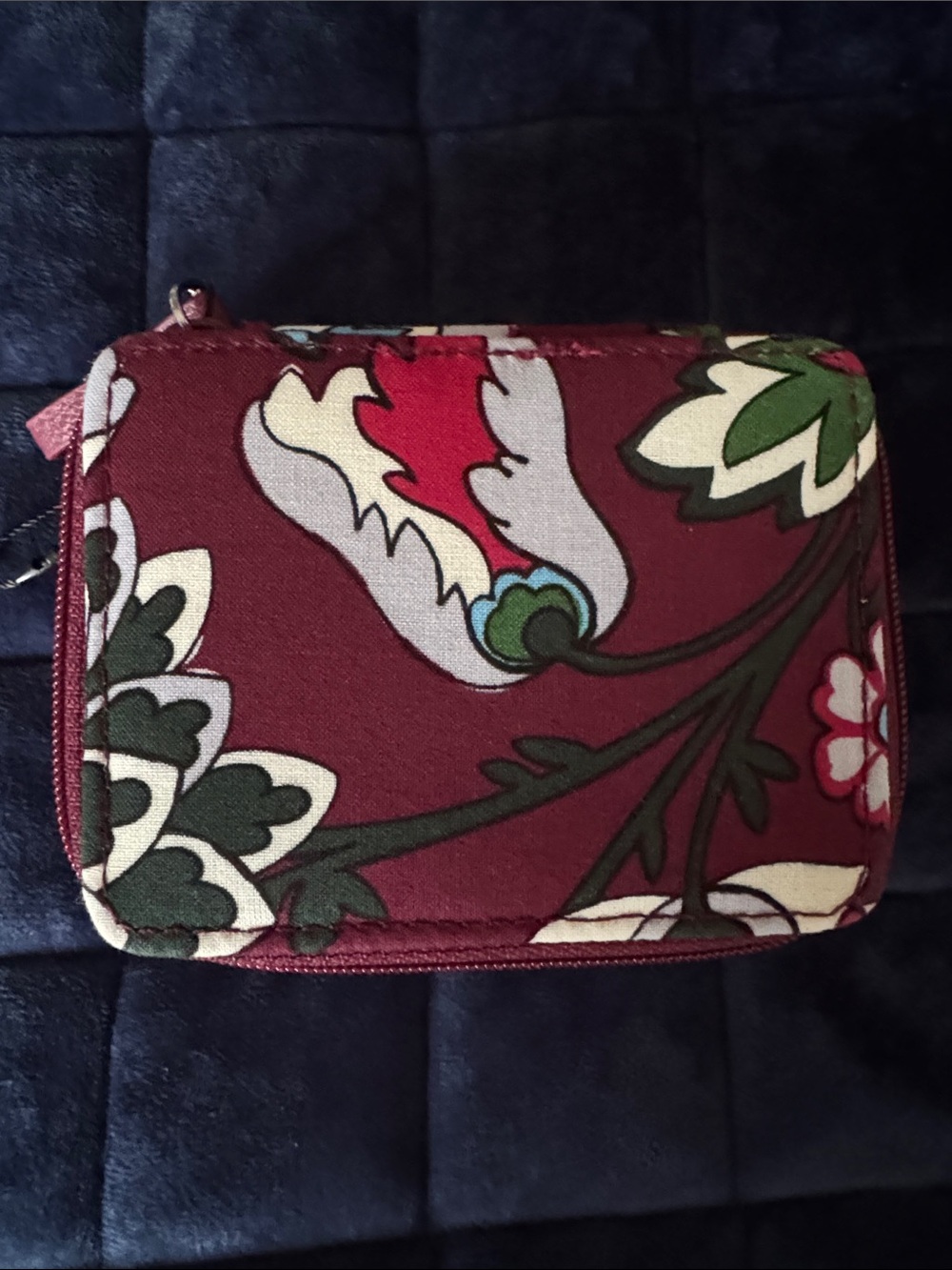 Vera Bradley Floral Zip Pull Box in Burgundy - Women's Accessories